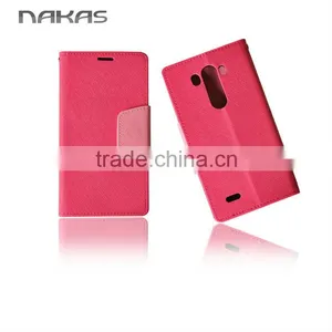 New Design Unique TPU+Leather Cell Phone Cover Case With Card Slot for LG G3 thumbnail-1