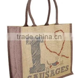 2016 Large Customized Logo Jute Wine Bottle Bag Wholesale thumbnail-1