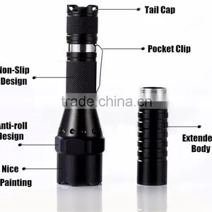 (130212) Military Level/Tactical/Led Flashlight Police With 18650 Battery thumbnail-2
