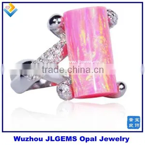 9*18 MM Opal and AAA CZ Ring Fashion 925 Sterling Silver Jewelry Royal Queen Ring thumbnail-1