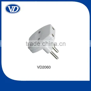 2 Round Pin Electrical Plug Adapter VD2060 thumbnail-1