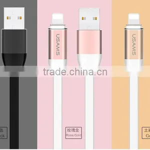USAMS US-SJ054 U-LIGHT Series Touch Activated Cable for Iphone5/5s/6/6s 1m 2A LED Light Metal Cable for Iphone6plus/6splus thumbnail-6