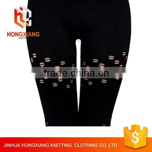 Hongxiang Women Sports Fitness Yoga Pants,High Waist Yoga Leggings,black Side Cut Hole Gym Leggings Tight Pant thumbnail-3