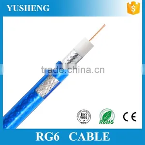 Rg6 Coaxial Cable 18AWG With CCS/CCA/Bare Copper 75ohm Coaxial Cable RG6 305M/Wooden Spool thumbnail-4