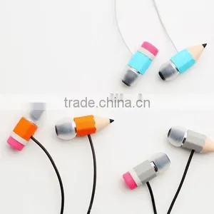 Newest Magic Pencil Stereo Earphone With Microphone and Volum Control SM-IP24 thumbnail-2