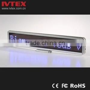 Digital Green Rechargeable Battery Backup Mini LED Display / Digital Name Badge / LED Name Card thumbnail-1