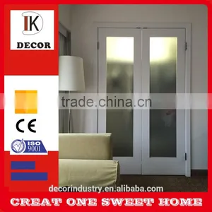 Modern House Design Laminated Glass Swing Closet Solid Wood Door thumbnail-5