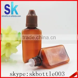 e Liquid Amber Triangular Plastic Dropper Bottle Pet Dropper Bottle 30ml With Childproof Cap thumbnail-3