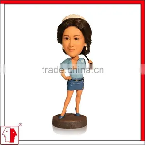 MING PEOPLE Custom 7 Inches Sexy Lady Bobble Head Doll for Business Gift,home Decor,personalized Birthday Gift as Mini You thumbnail-1