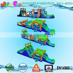 Inflatable Paradise 3 Option Obstacle Course Slide Wet Dry thumbnail-2
