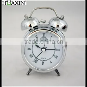 Buy in China Best Selling Cool Silver Mantle Interactive Clock With White Clock Face for Home Decoration thumbnail-1