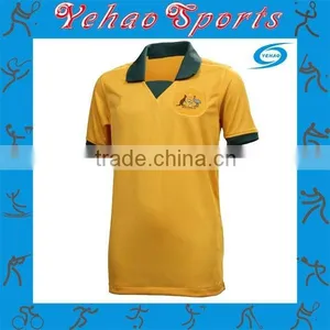 Plain Australia Soccer Jersey With Favorable Price and Sublimation thumbnail-4