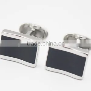 Wholesale Black Stainless Steel Custom Men's Cufflinks thumbnail-6