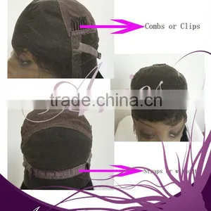GlueLess Virgin Brazilian Remy Human Hair Full Lace Wig thumbnail-2