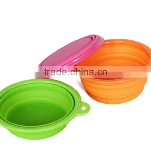 Silicone Dog Pet Traveling Bowl With a Handle Eco-friendly thumbnail-3