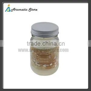 Unique Scented Glass Jar Candle With Metal Lids thumbnail-1