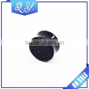 Wholesale Men's Jewelry High Quality Black Stone Ear Expander thumbnail-3