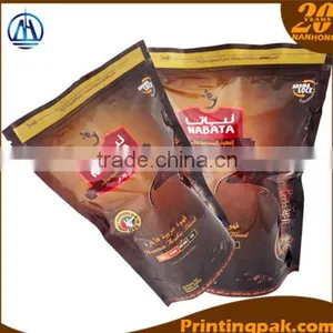 Brown Kraft Ecological Paper With Aluminium Foil Lamination Stand up Pouch Bag With Degassing Valve thumbnail-1