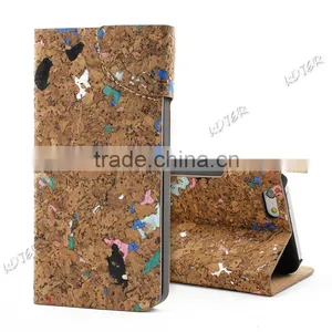 Flip Wood Leather Case for IPhone 5 thumbnail-1
