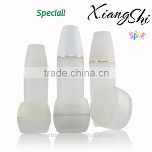 Frosted White Cosmetic Glass Jar/Bottle for Cream With White Cap And Spray thumbnail-1