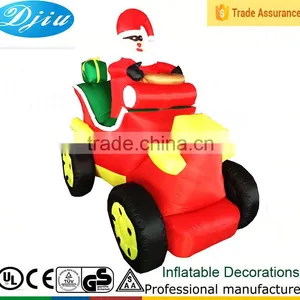 DJ-138 6ft Red Black Inflatable Merry Christmas Santa Claus Outdoor Older Decoration Decorations for Cars thumbnail-1