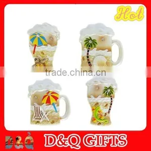 Resin Fashion Beach Strawhat Magnet With Diamond thumbnail-2
