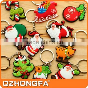 Christmas PVC Custom Keychain, Rubber Keychain Wholesale thumbnail-1