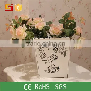 Artificial New Designed Morden Indoor Wood Flower Pot From China Direct Manufacturer Wholesale Price Quality Choice thumbnail-1
