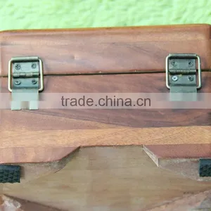 Antique Storage Jewelry Case Carved Wooded Storage Jewelry Box thumbnail-5