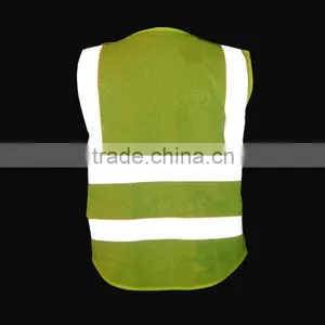 Mesh High Visibility Fluorescence Multi Pockets Uniform Work Jacket With Reflective Strips thumbnail-4