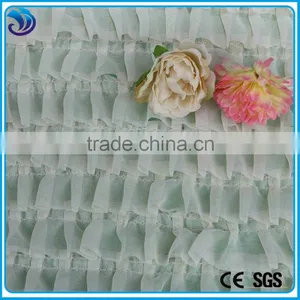 100% Polyester Chiffion Quilted Embroidery Fabric for Wedding thumbnail-1