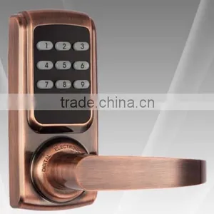 New Zinc Alloy Handle Push Button Digital or Key Code Door Locks thumbnail-3