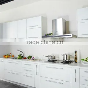Modern Design Wooden Color Melamine Kitchen Cabinets thumbnail-1