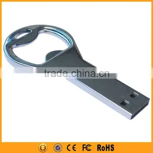 High Quality Promotional Silver Metal USB Flash Drive Bottle Opener thumbnail-2