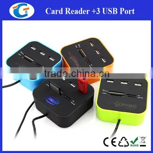 Card Reader 3 Ports 2.0 USB Charger Hub for Laptop thumbnail-4