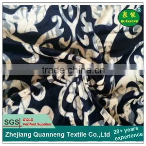 2015 New Product Printed 6%spandex+94%polyester Velvet Fabric thumbnail-1