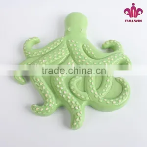 Bulk Cheap Ceramic Wall Plaque Home Decor With Octopus Design thumbnail-1