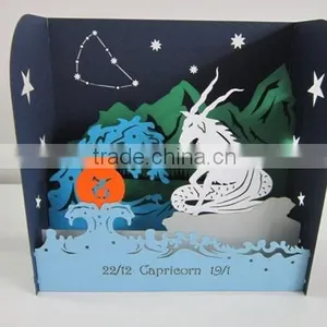 Capricornus New Zodiac 3d Pop up Card thumbnail-1