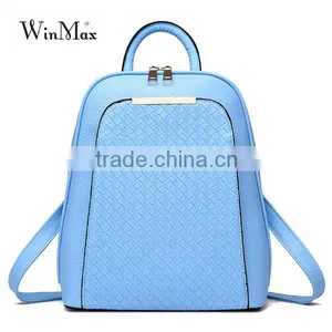 Leisure Knitting Teenage High Quality School Backpack Bags for Girls thumbnail-3