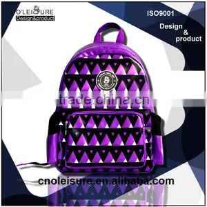 2015 China Supplier Own Brand PU Leather Daily Waterproof Backpack for Teens thumbnail-1