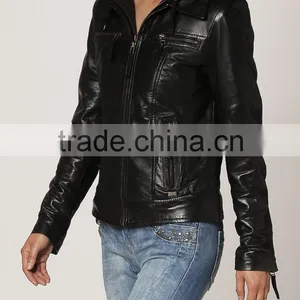 Brands Original Young Lady Red Leather Jacket thumbnail-5