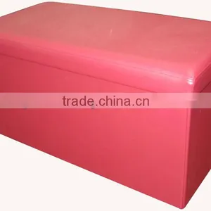 Luxury!Pink PVC Leather Foldable Storage Bench thumbnail-1