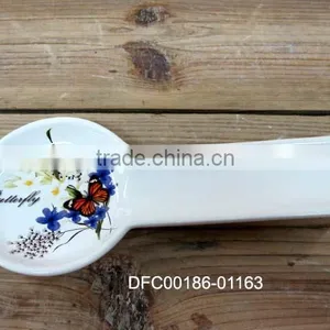 Customizable Ceramic Spoon Holder With Decal thumbnail-1