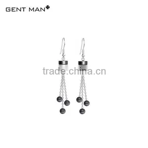 Hot Sale Black Hoop Cubic Zirconia Ceramic Earrings for Girls thumbnail-1