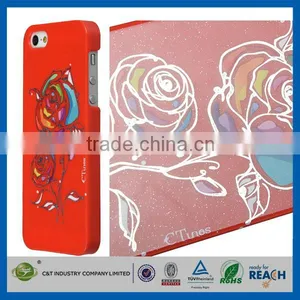 C&T Luxury Silver Foil Flower Rose Glitter Hard Case Cover for IPhone 5/5S thumbnail-1