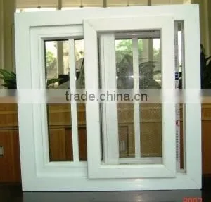 Plastic Sliding Window With Double Glass thumbnail-1