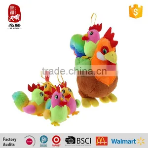 Chinese Colorful Plush Pendant Plush Chicken Toy thumbnail-2