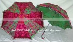 Hand Embroidered Outdoor Sun Umbrella thumbnail-1