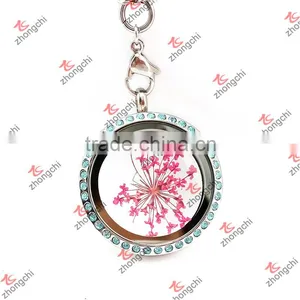 Floating Story Flower Glass Lockets Necklace for Love Gifts (LFL50907) thumbnail-1