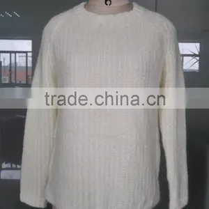 Lady's Japanese New Fashion Loose Fit Wool Knitted With Lining Sweater thumbnail-1
